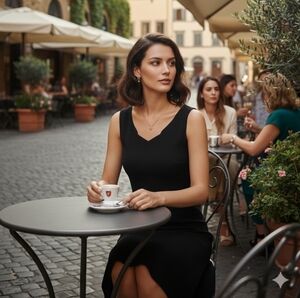 Bottega Venetta Italian wool mini dress S